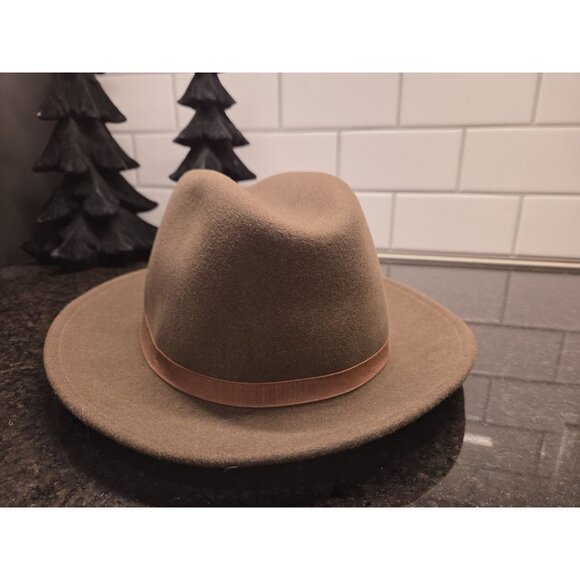 VTG Pendleton 100% Virgin Wool Fedora Hat Sz XL Brown USA AB214-70027 Structured - Picture 5 of 14